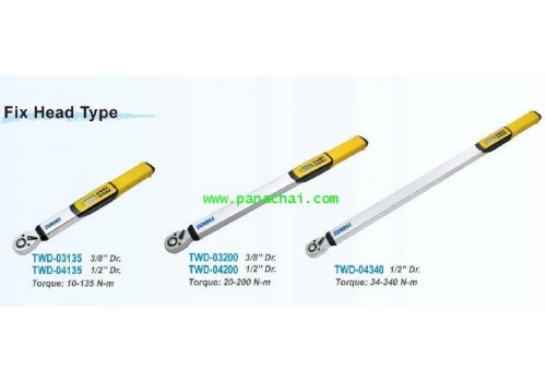 ประแจดิจิตอลแบบหัวคงที่แบบด้ามเหลี่ยม 10~340Nm